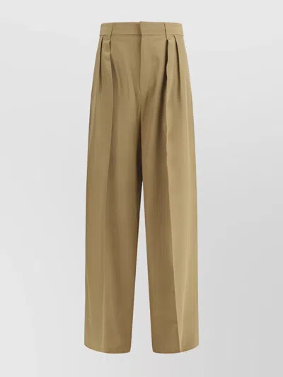 PETAR PETROV HIGH WAIST SILK WIDE-LEG TROUSERS