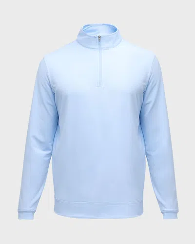PETER MILLAR MEN'S PERTH MICRO-STRIPE HALF-ZIP SWEATER