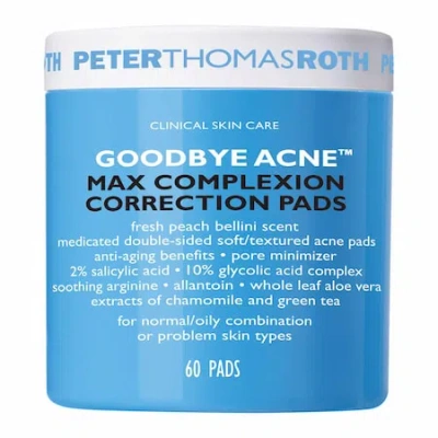 PETER THOMAS ROTH GOODBYE ACNE MAX COMPLEXION CORRECTION PADS 60 PADS