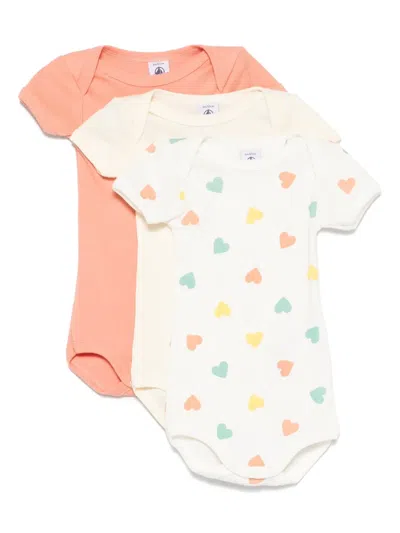 PETIT BATEAU COTTON BODYSUITS (SET OF THREE)