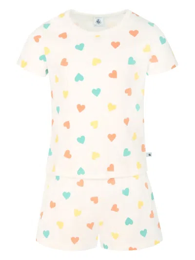 PETIT BATEAU HEART-PRINT PAJAMAS