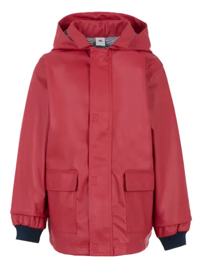 PETIT BATEAU HOODED FLAP-POCKET RAINCOAT