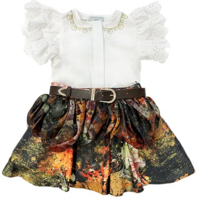 PETITE MAISON PETITE MAISON KIDS ALEXIS BLOUSE AND SKIRT SET