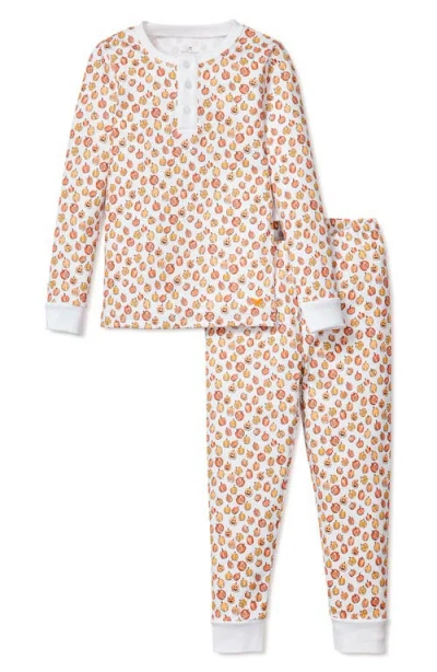 PETITE PLUME PETITE PLUME KIDS' PUMPKIN PATCH FITTED PIMA COTTON TWO-PIECE PAJAMAS