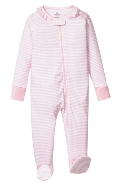 PETITE PLUME PETITE PLUME STRIPE FITTED ONE-PIECE COTTON FOOTIE PAJAMAS
