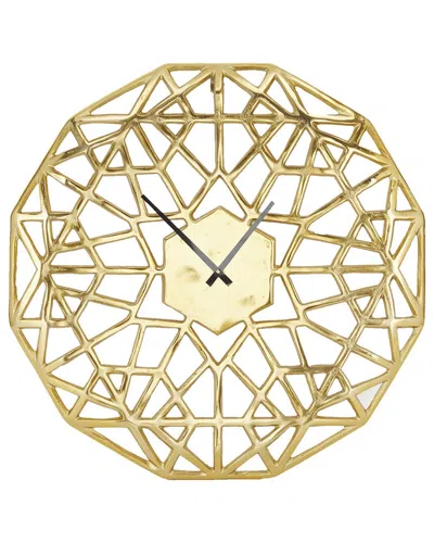 PEYTON LANE PEYTON LANE GEOMETRIC ALUMINUM WALL CLOCK WITH CUT OUT DESIGN