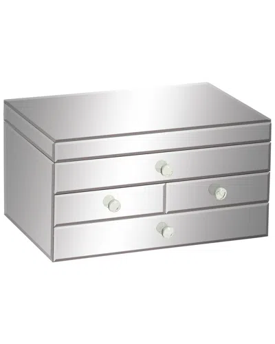 PEYTON LANE DNU PEYTON LANE GLASS MIRRORED 4 DRAWER JEWELRY BOX