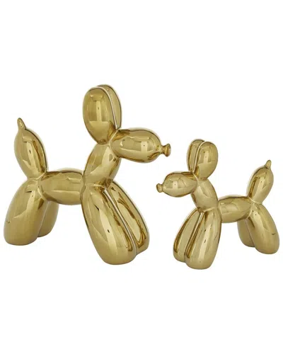 PEYTON LANE PEYTON LANE SET OF 2 CONTEMPORARY DOG CERAMIC SCULPTURE