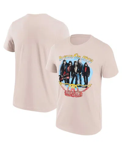 PHILCOS MEN'S AND WOMEN'S TAN AEROSMITH GRAPHIC T-SHIRT