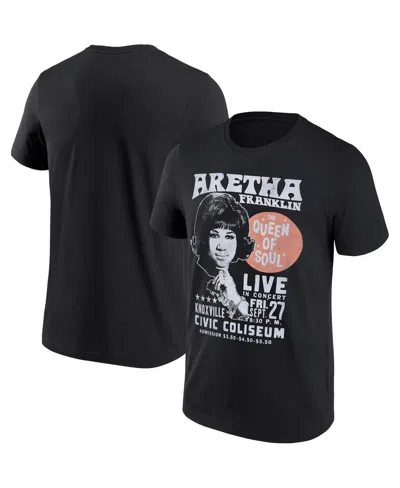 PHILCOS MEN'S BLACK ARETHA FRANKLIN GRAPHIC T-SHIRT