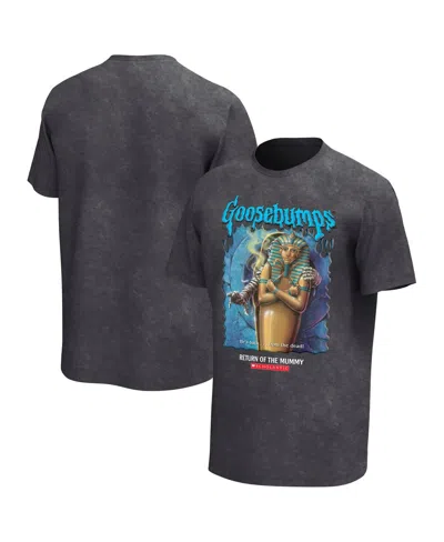 PHILCOS MEN'S CHARCOAL GOOSEBUMPS RETURN OF THE MUMMY WASHED GRAPHIC T-SHIRT