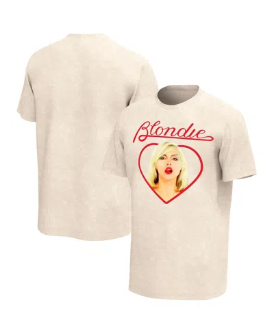 PHILCOS MEN'S TAN BLONDIE HEART WASHED GRAPHIC T-SHIRT