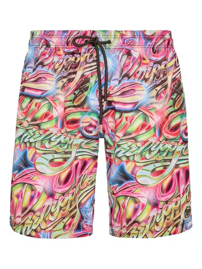 PHILIPP PLEIN BOXER SWIM SHORTS