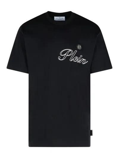 PHILIPP PLEIN BLACK COTTON T-SHIRT