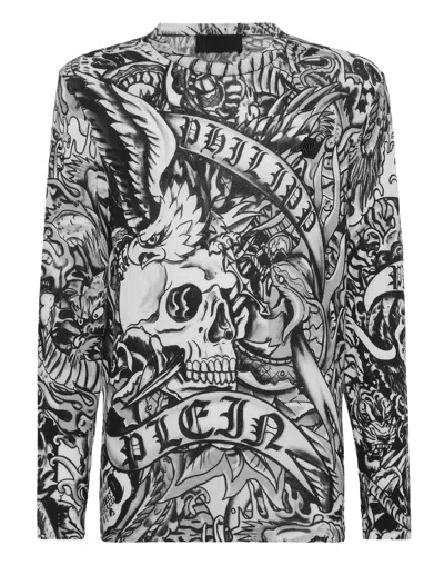 PHILIPP PLEIN CASHMERE ROUNDNECK TATTOO