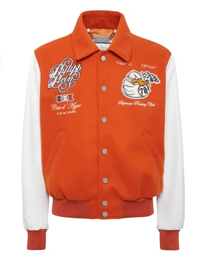 PHILIPP PLEIN COSTER COLLEGE BOMBER JACKET PP DUCK
