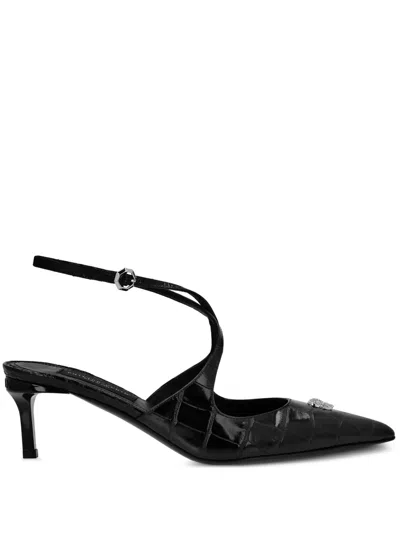 PHILIPP PLEIN CROSSING CROCCO-PRINT PUMPS