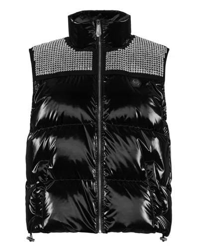 PHILIPP PLEIN CRYSTAL DOWN JACKET VEST