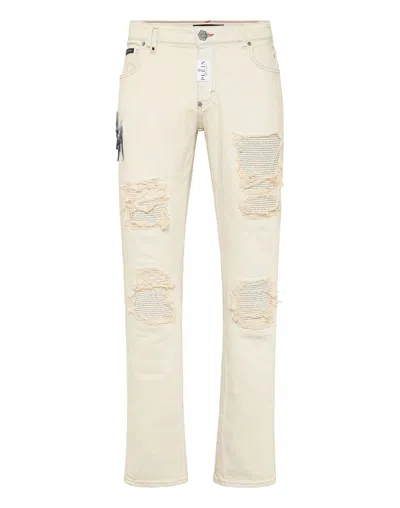 PHILIPP PLEIN DENIM ROCK STAR FIT TROUSERS