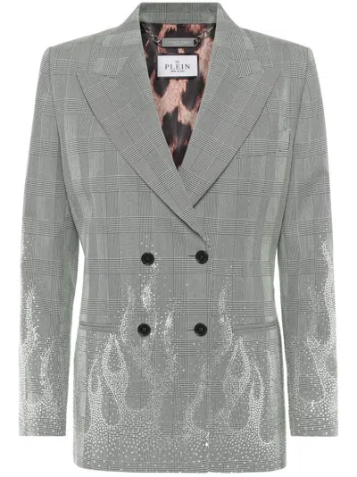 PHILIPP PLEIN FLAME-APPLIQUÉ BLAZER
