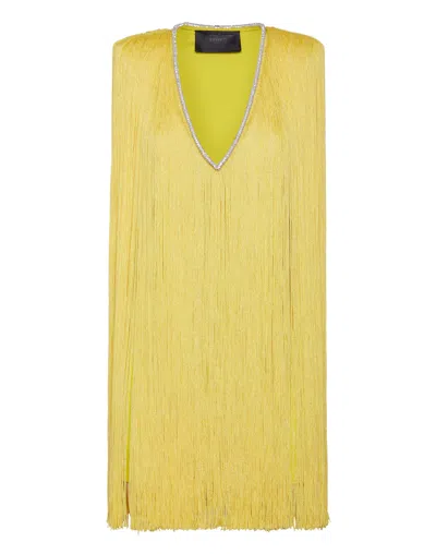 PHILIPP PLEIN FRINGE MINI DRESS