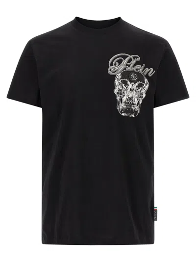 PHILIPP PLEIN GLASS SKULL T-SHIRT BLACK