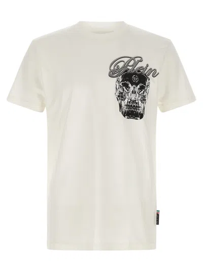 PHILIPP PLEIN GLASS SKULL T-SHIRT WHITE