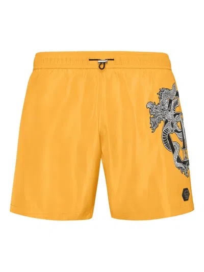 PHILIPP PLEIN GRAPHIC-PRINT SWIM SHORTS