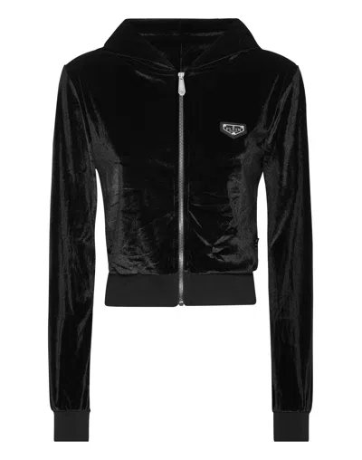 PHILIPP PLEIN HOODIE SWEATJACKET CRYSTAL SIGNATURE