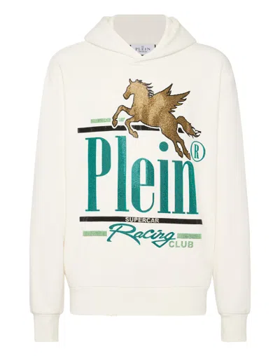 PHILIPP PLEIN HOODIE SWEATSHIRT LS RACING CLUB