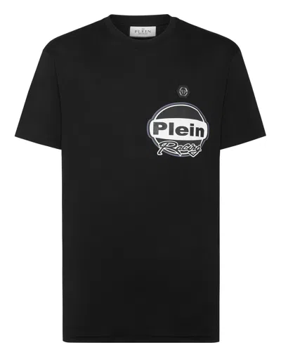 PHILIPP PLEIN JERSEY T-SHIRT ROUND NECK SS CARS RACING