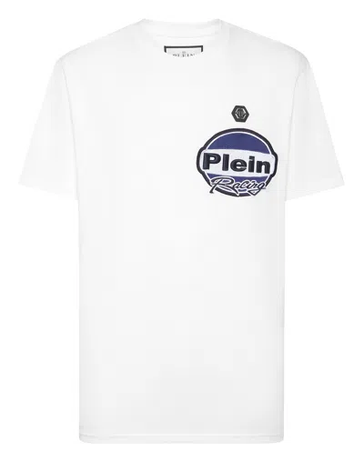 PHILIPP PLEIN JERSEY T-SHIRT ROUND NECK SS CARS RACING