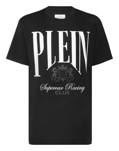 PHILIPP PLEIN JERSEY T-SHIRT ROUND NECK SS CARS RACING