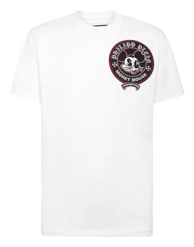 PHILIPP PLEIN JERSEY T-SHIRT ROUND NECK SS MONEY MOUSE