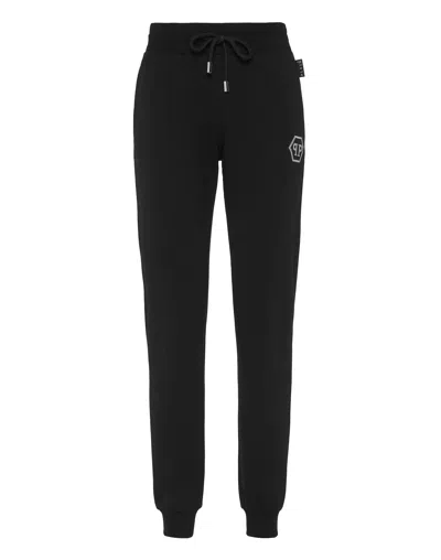 PHILIPP PLEIN JOGGING TROUSERS CRYSTAL HEXAGON