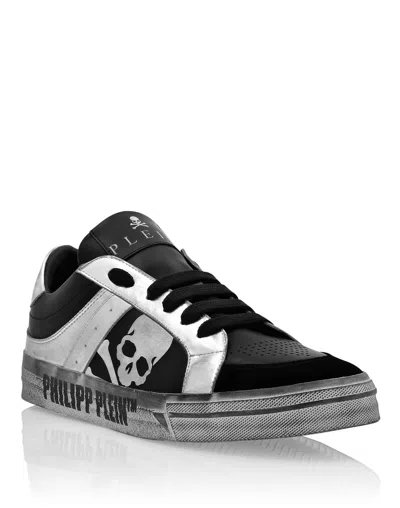 PHILIPP PLEIN LO-TOP LEATHER SNEAKERS RETROKICKZ TM