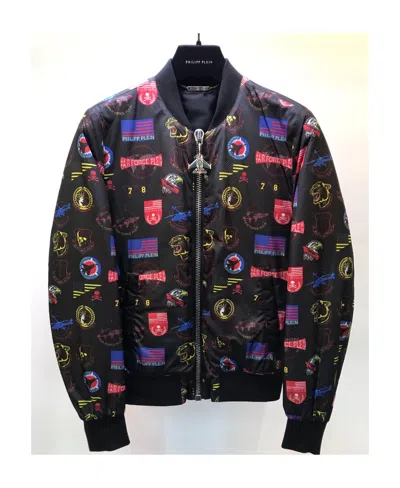 PHILIPP PLEIN LOGO DETAILS BASEBALL JACKET