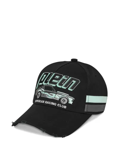 PHILIPP PLEIN LOGO-EMBROIDERED COTTON CAP