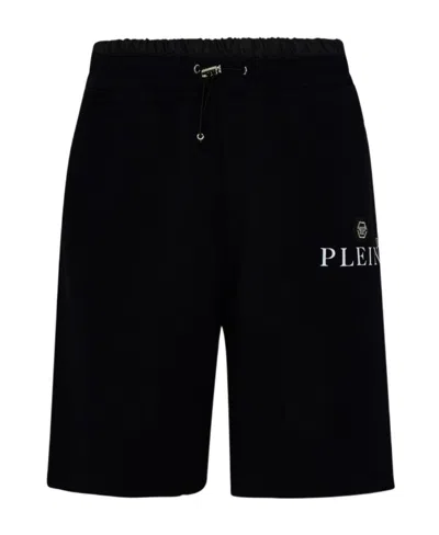 PHILIPP PLEIN LOGO-PLAQUE TRACK SHORTS