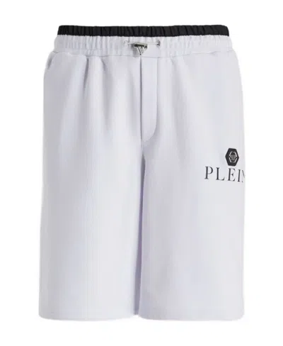 PHILIPP PLEIN PHILIPP PLEIN LOGO-PLAQUE DRAWSTRING TRACK SHORTS