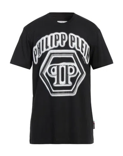 PHILIPP PLEIN PHILIPP PLEIN MAN T-SHIRT BLACK SIZE L COTTON