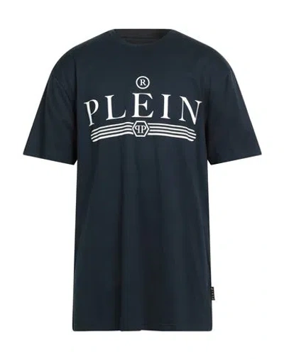 PHILIPP PLEIN PHILIPP PLEIN MAN T-SHIRT NAVY SIZE S COTTON