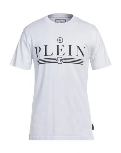 PHILIPP PLEIN PHILIPP PLEIN MAN T-SHIRT WHITE SIZE L COTTON