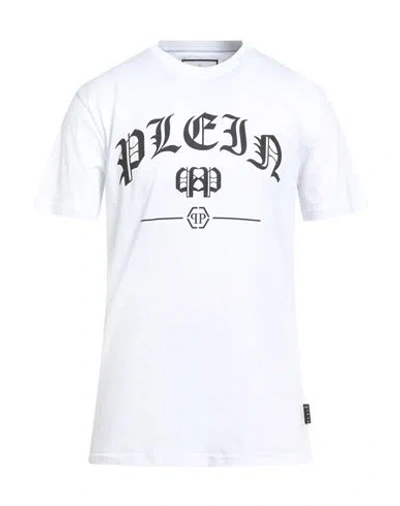 PHILIPP PLEIN PHILIPP PLEIN MAN T-SHIRT WHITE SIZE L COTTON