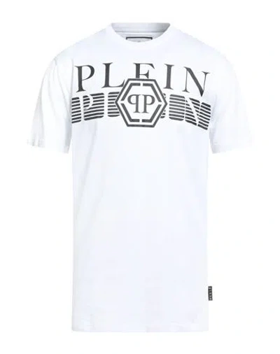 PHILIPP PLEIN PHILIPP PLEIN MAN T-SHIRT WHITE SIZE L COTTON