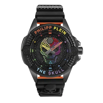 PHILIPP PLEIN PHILIPP PLEIN MEN'S WATCH ANALOG QUARTZ $KULL BLACK CRYSTALS PWAAA1121 SILICONE