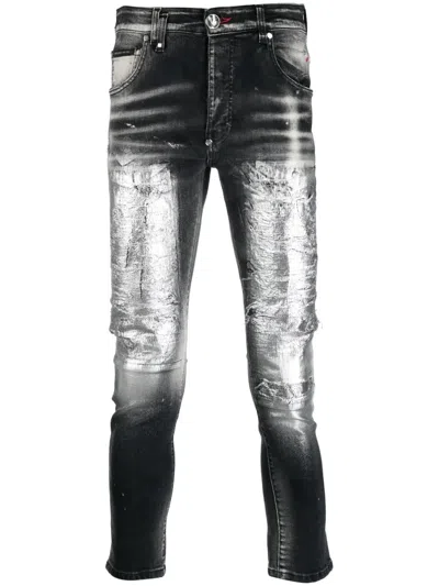 PHILIPP PLEIN MID-RISE SKINNY JEANS