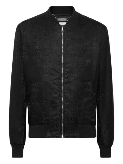 PHILIPP PLEIN MONOGRAM-PATTERN JACKET