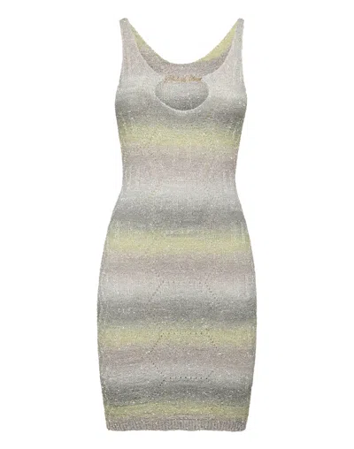 PHILIPP PLEIN PAILLETTES SHORT DRESS MONOGRAM SIGNATURE