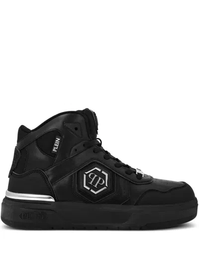 PHILIPP PLEIN PANELLED HIGH-TOP SNEAKERS